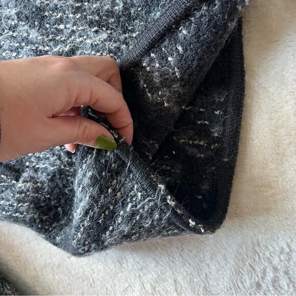 Geiger Grey Floral Wool Longline Cardigan Sweater Jacket 40 - Picture 8 of 10